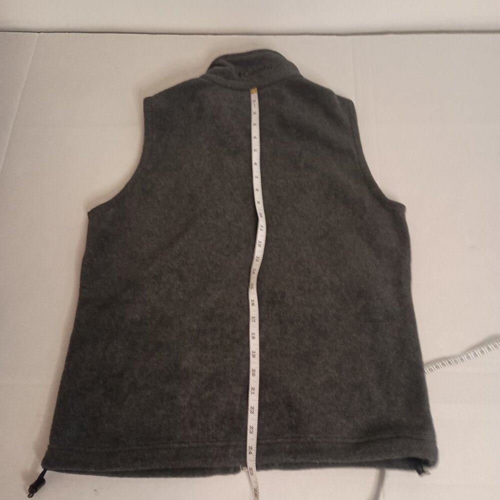 Columbia Dark Gray Fleece Vest Women’s Zip Pockets Size S Small - Picture 13 of 15